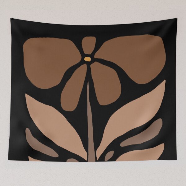 Item preview, Brown Boho Floral Botanical Illustration Design designed and sold by BuckaBaby.