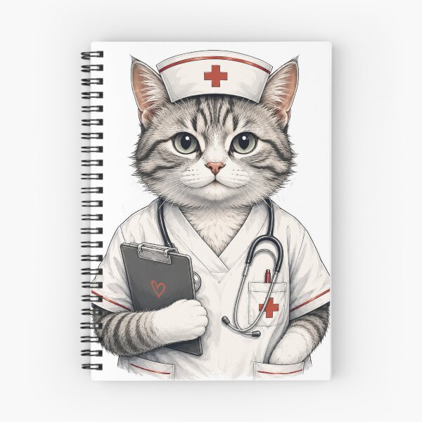 Item preview, Cute Nurse Cat with Stethoscope designed and sold by LovePrintArt.