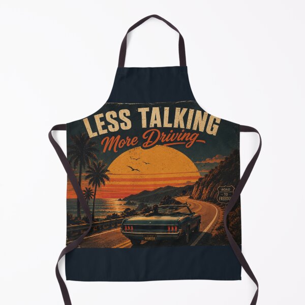 Item preview, Less Talking More Driving - Vintage Retro Sunset Road Trip Car Design designed and sold by BLUESKY11a.