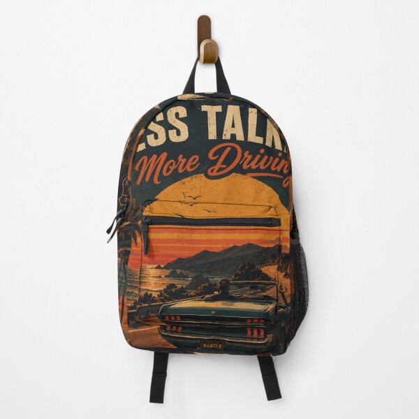 Item preview, Less Talking More Driving - Vintage Retro Sunset Road Trip Car Design designed and sold by BLUESKY11a.