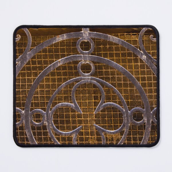 Item preview, Ornate Vintage Iron Grille Vent With Decorative Circular Pattern And Rusted Metal Texture designed and sold by Nmallia.