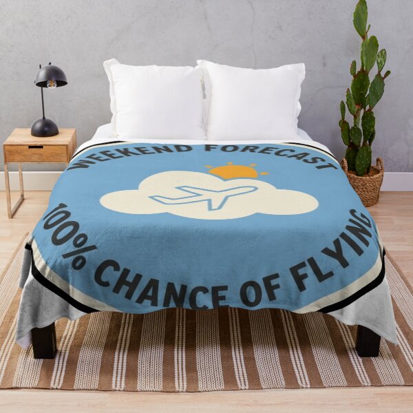 Item preview, Weekend Forecast 100% Chance of Flying Aviation Weather Badge Funny Pilot Gift designed and sold by EMaviation_.