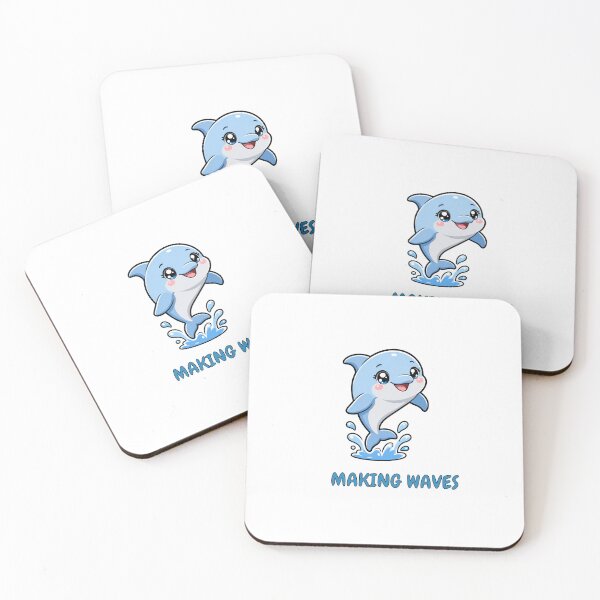 Item preview, Making Waves Cute Kawaii Dolphin Summer designed and sold by BoosterShop.
