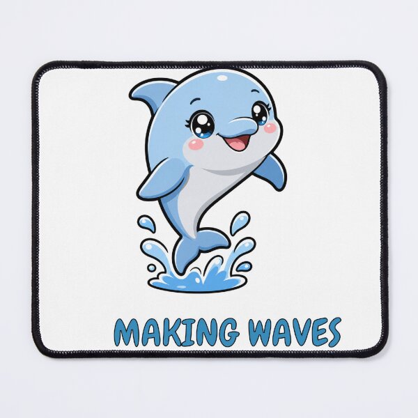 Item preview, Making Waves Cute Kawaii Dolphin Summer designed and sold by BoosterShop.