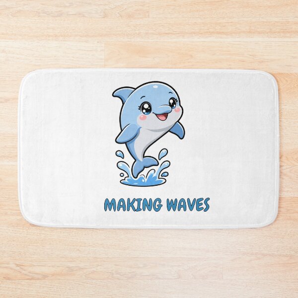 Item preview, Making Waves Cute Kawaii Dolphin Summer designed and sold by BoosterShop.