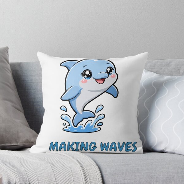 Item preview, Making Waves Cute Kawaii Dolphin Summer designed and sold by BoosterShop.