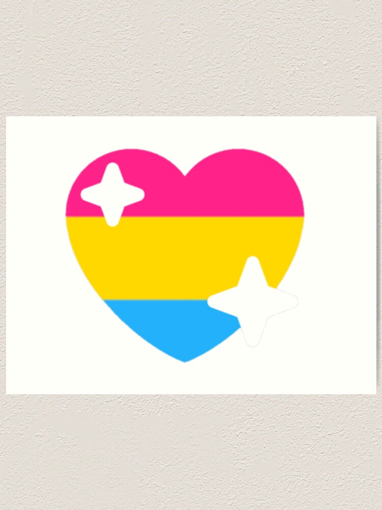 “Pansexual Sparkle Heart Emoji” Art Print for Sale by imaginator24