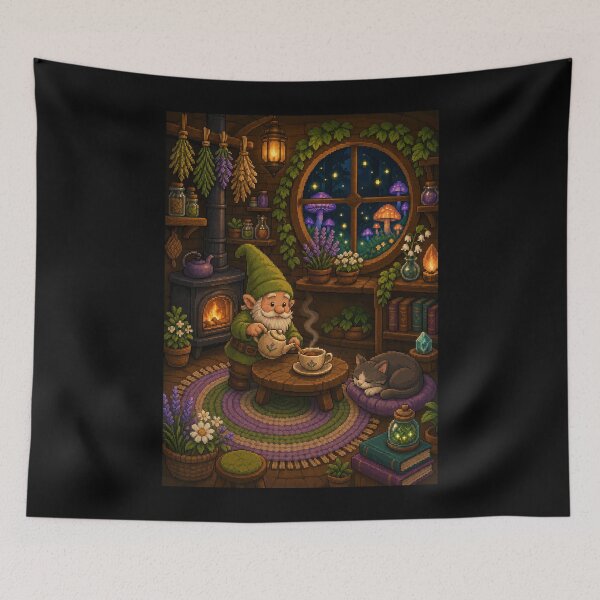 Item preview, Firelight Tea in the Gnome's Woodland Study  designed and sold by Sketchlegacy.