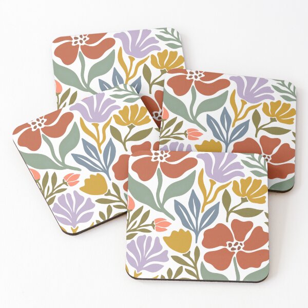 Item preview, Modern Abstract Flower Shapes – Minimalist Botanical Surface Pattern Design designed and sold by Softbear Atelier.