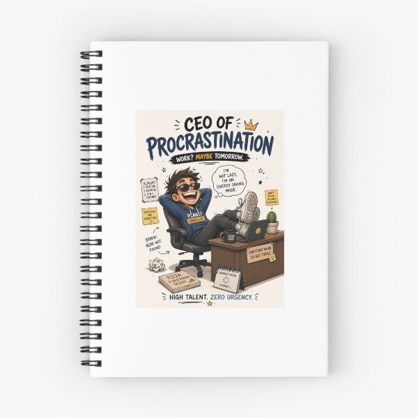 Item preview, CEO of Procrastination Funny Lazy Office Sticker designed and sold by BLOOMVELLE.