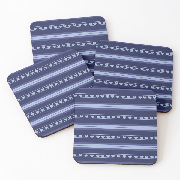 Item preview, Dark Blue & Light Blue Hearts in Stripe designed and sold by KSimpson838.