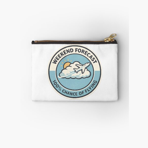 Item preview, Weekend Forecast 100 Percent Chance of Flying Funny Aviation Quote Pilot Humor designed and sold by EMaviation_.