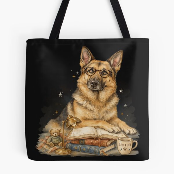Item preview, German Shepherds Books and Dogs Make Me Happy designed and sold by Cute & Sassy Custom Gifting Boutiques.