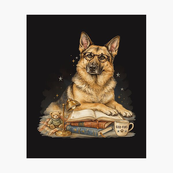 Item preview, German Shepherds Books and Dogs Make Me Happy designed and sold by Cute & Sassy Custom Gifting Boutiques.