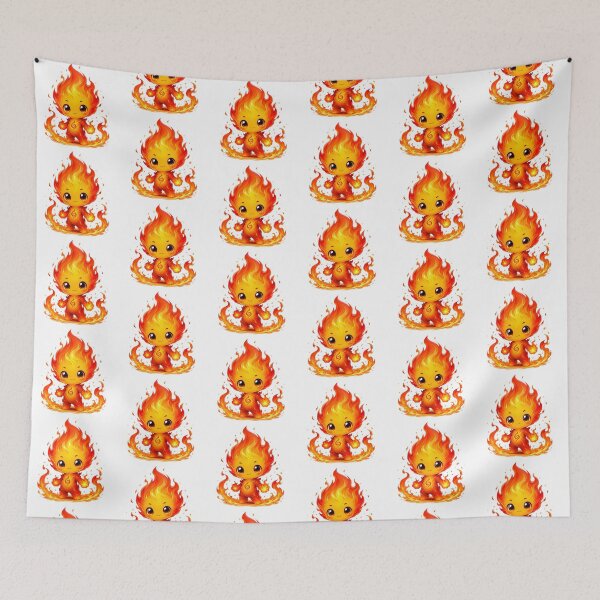 Item preview, Kawaii Fire Spirit designed and sold by Lolilas.