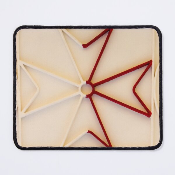 Item preview, Abstract Geometric Red And White Pattern With Symmetrical Star Shape And Minimal Design designed and sold by Nmallia.