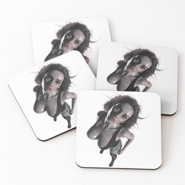 Item preview, Dark fantasy woman with wet look pose as transparent object designed and sold by Creative88Art.