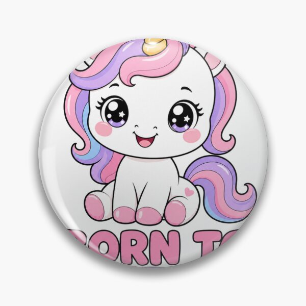 Item preview, Born To Sparkle Cute Kawaii Unicorn with Saying designed and sold by BoosterShop.