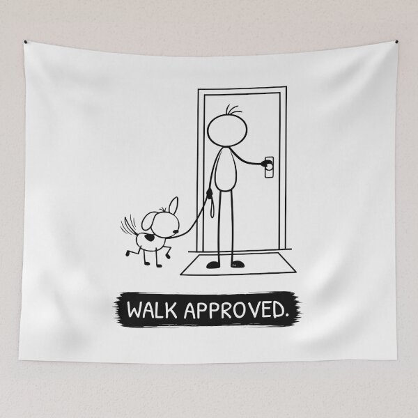 Item preview, Funny Dog Walking T-Shirt | Walk Approved | Dog Owner Shirt | Dog Lover Gift | Minimalist Pet Tee designed and sold by Pebl-Co.