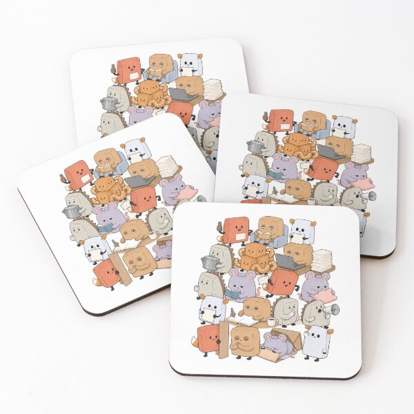Item preview, ⁠Cute Parcel Animals Busy Work Life Pattern⁠ designed and sold by PackFeelStudio.
