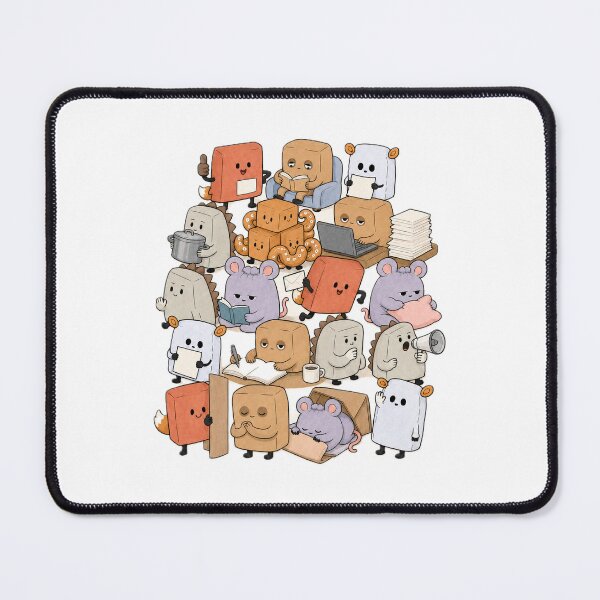 Item preview, Cute Parcel Animals Busy Work Life Pattern designed and sold by PackFeelStudio.