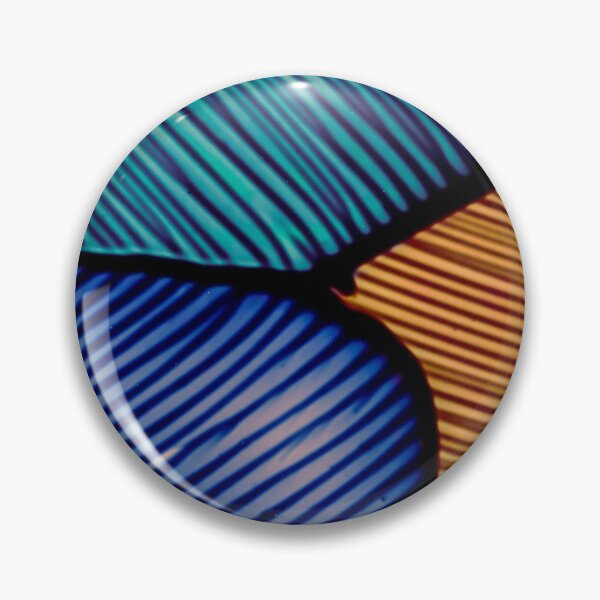 Item preview, Abstract Blue Teal Gold Textured Line Art designed and sold by BuckaBaby.