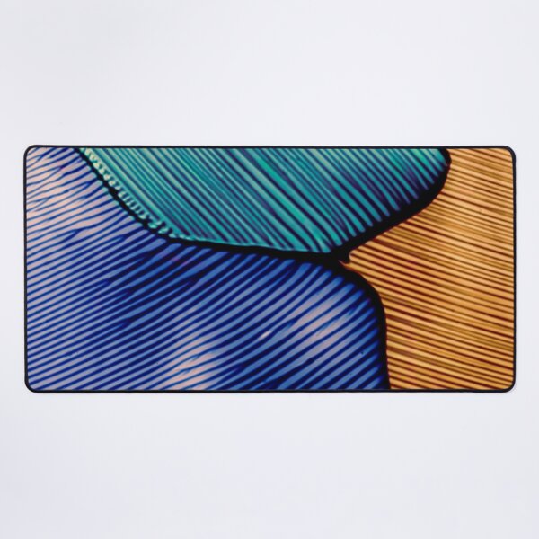 Item preview, Abstract Blue Teal Gold Textured Line Art designed and sold by BuckaBaby.
