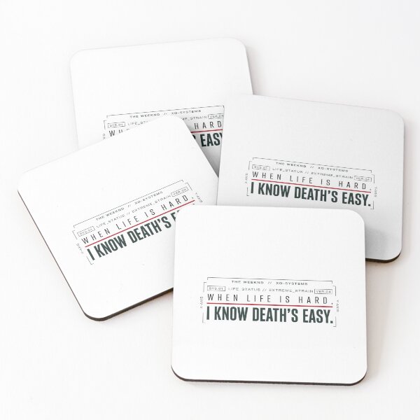 Item preview, When Life Is Hard I Know Death's Easy - The Weeknd Tech HUD designed and sold by Enea Kelo.