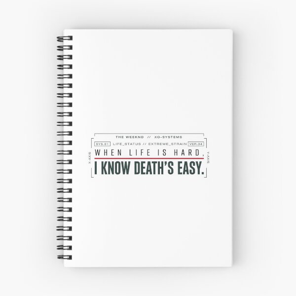 Item preview, When Life Is Hard I Know Death's Easy - The Weeknd Tech HUD designed and sold by Enea Kelo.