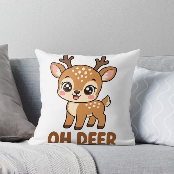 Item preview, Oh Deer Cute Kawaii Fawn with Saying designed and sold by BoosterShop.
