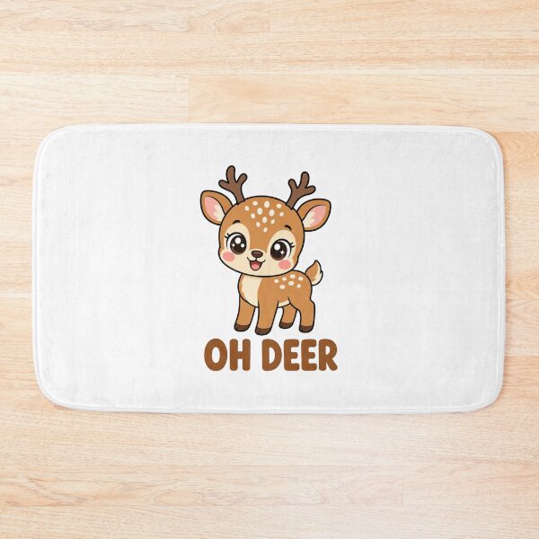 Artikelvorschau, Oh Deer Süßes Kawaii Reh Kitz mit Spruch entworfen und verkauft von BoosterShop.