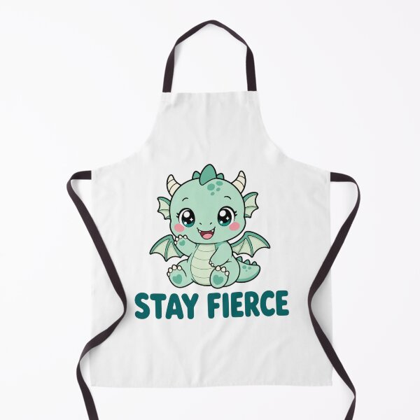 Item preview, Stay Fierce Cute Kawaii Dragon with Saying designed and sold by BoosterShop.