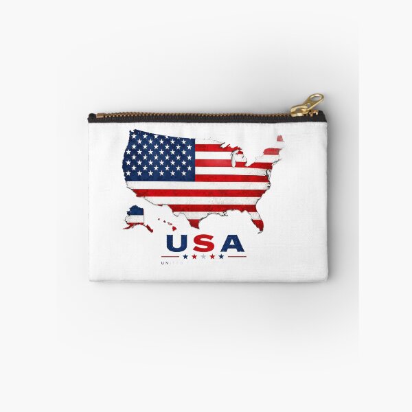 Item preview, USA Map with National Flag Design designed and sold by ali prints.