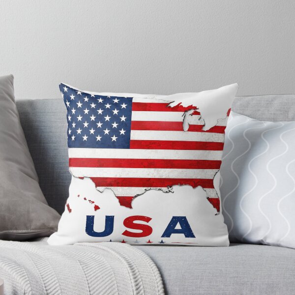 Item preview, USA Map with National Flag Design designed and sold by ali prints.