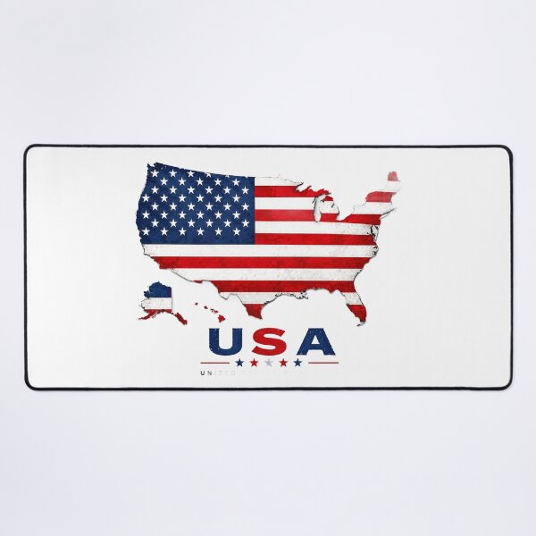 Item preview, USA Map with National Flag Design designed and sold by ali prints.