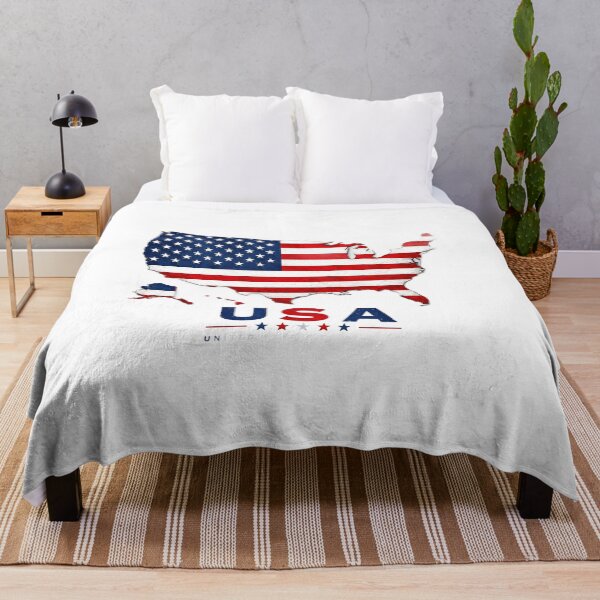 Item preview, USA Map with National Flag Design designed and sold by ali prints.