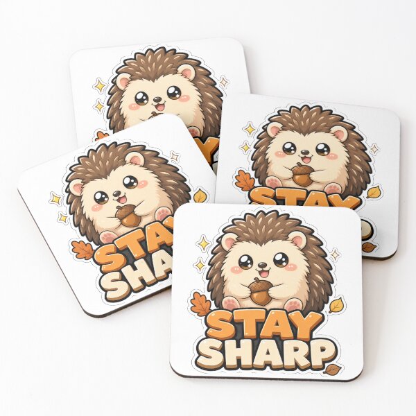 Item preview, Stay Sharp Cute Kawaii Hedgehog with Acorn Autumn designed and sold by BoosterShop.