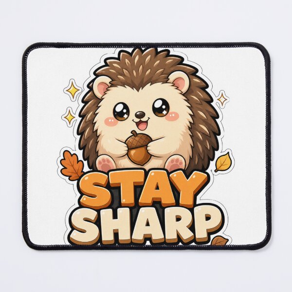 Item preview, Stay Sharp Cute Kawaii Hedgehog with Acorn Autumn designed and sold by BoosterShop.