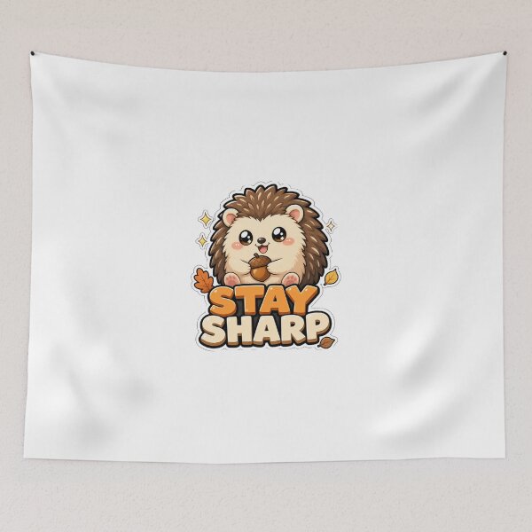 Item preview, Stay Sharp Cute Kawaii Hedgehog with Acorn Autumn designed and sold by BoosterShop.