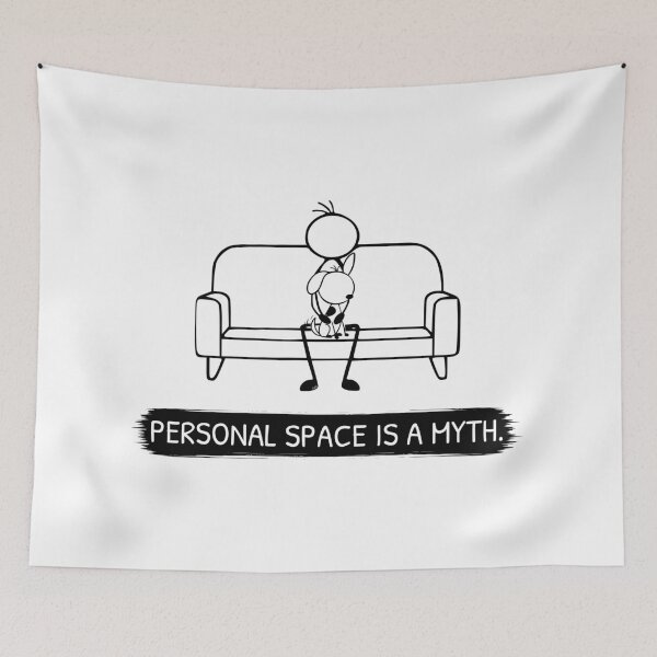 Item preview, Funny Clingy Dog T-Shirt | Personal Space Is A Myth | Velcro Dog Shirt | Dog Owner Gift | Minimalist Dog Lover Tee designed and sold by Pebl-Co.
