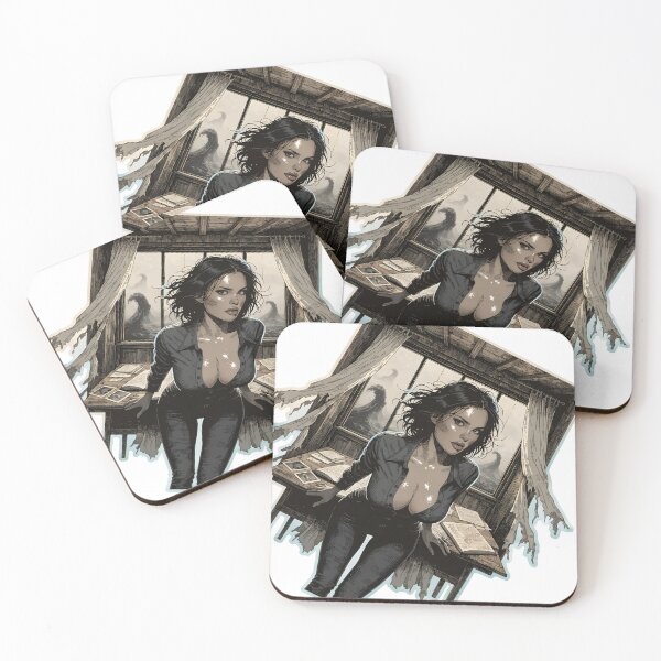 Item preview, Woman in gothic study with eerie on transparent background designed and sold by Creative88Art.