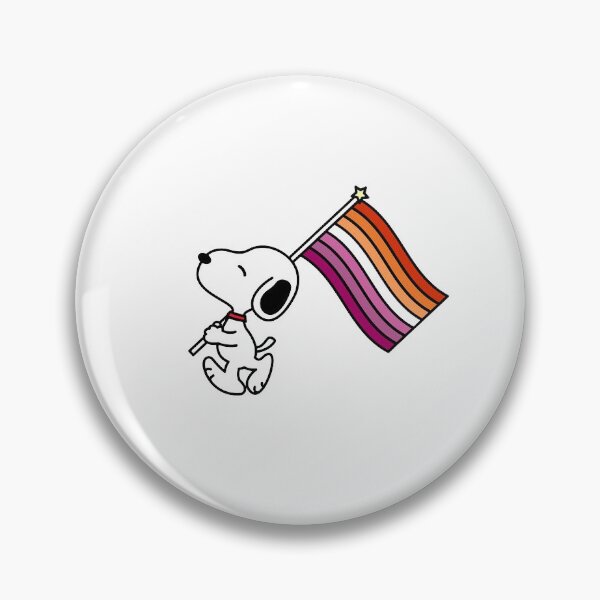 Item preview, Snoopy with Lesbian Flag designed and sold by kittycats_..