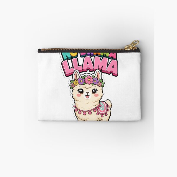 Item preview, No Drama Llama Cute Kawaii Llama with Flower Crown designed and sold by BoosterShop.