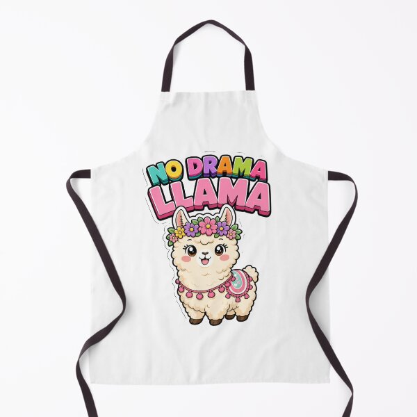 Item preview, No Drama Llama Cute Kawaii Llama with Flower Crown designed and sold by BoosterShop.