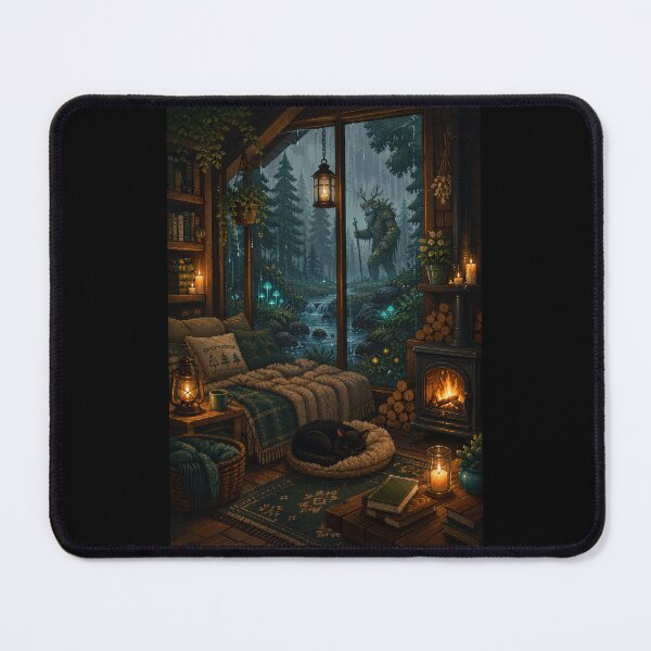 Item preview, Rainwatch Cottage and the Ancient Forest Guardian designed and sold by Sketchlegacy.