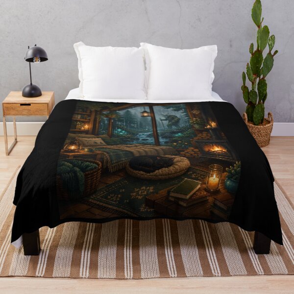 Item preview, Rainwatch Cottage and the Ancient Forest Guardian designed and sold by Sketchlegacy.