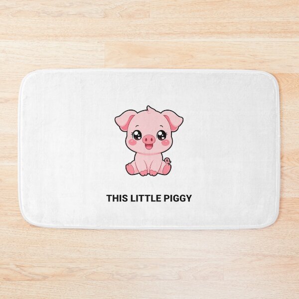 Item preview, This Little Piggy Cute Kawaii Piglet with Saying designed and sold by BoosterShop.