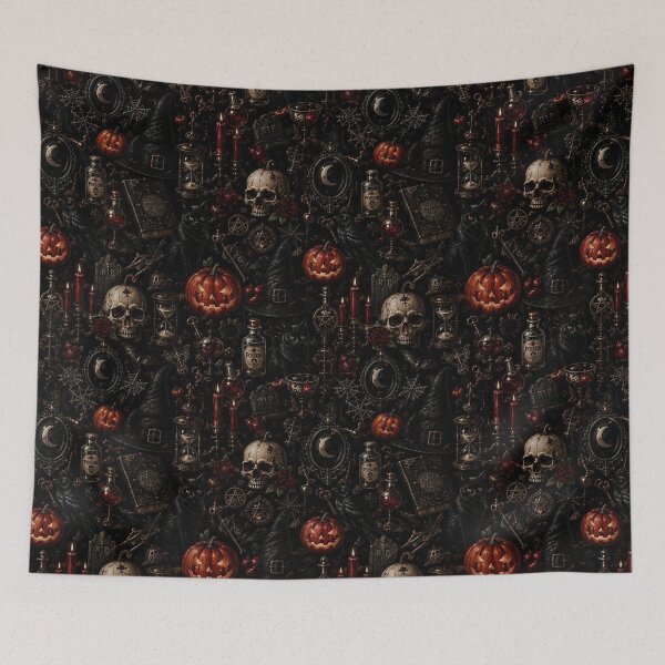 Item preview, Gothic Witchcraft Halloween Pattern designed and sold by cabuks.