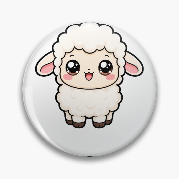 Item preview, Feeling Sheepish Cute Kawaii Sheep Lamb with Saying designed and sold by BoosterShop.