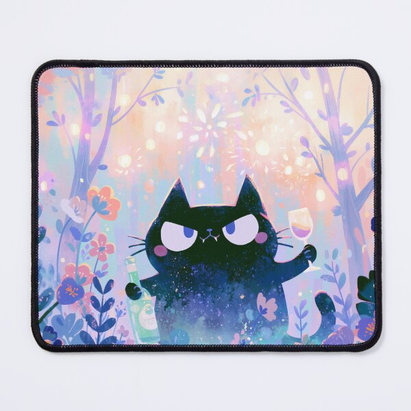 Item preview, Tipsy Black Cat in Bloom designed and sold by Dusk Atelier.